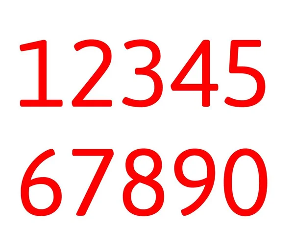  1234567890 Numara tasarımı beyaz arkaplan