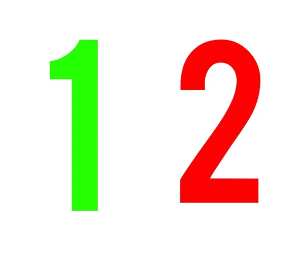  12 Numara tasarımı beyaz arkaplan