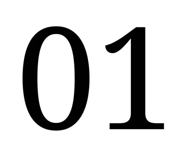 Number Design White Background — Stock Photo, Image
