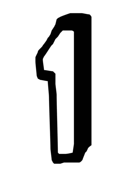  1 numara tasarımı beyaz arkaplan