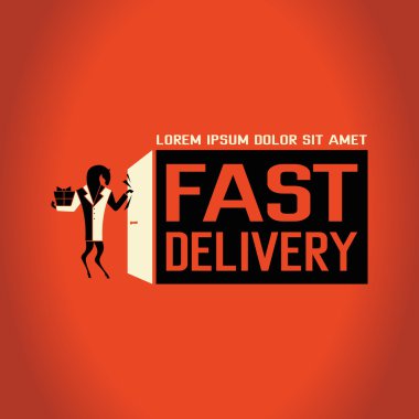 Vector logotype of fast delivery