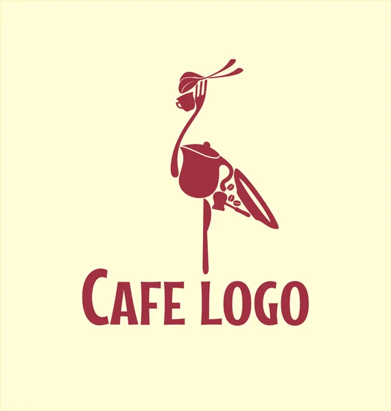 Logo vectorial de cafetería o restaurante — Vector de stock