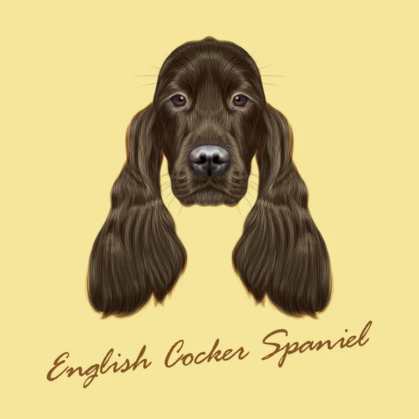 Vector Illustrated portrait of Gordon Setter dog. — Stock Vector