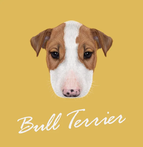 Retrato de cachorro Bull Terrier. —  Vetores de Stock