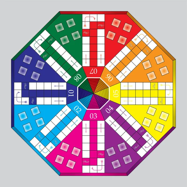 Ludo jogo de tabuleiro em diferentes perspectivas