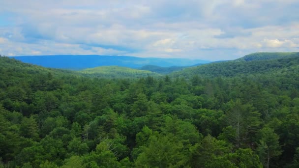 Aerial Drone Video Footage Summer Time Catskill Mountains New Yorks — Vídeos de Stock