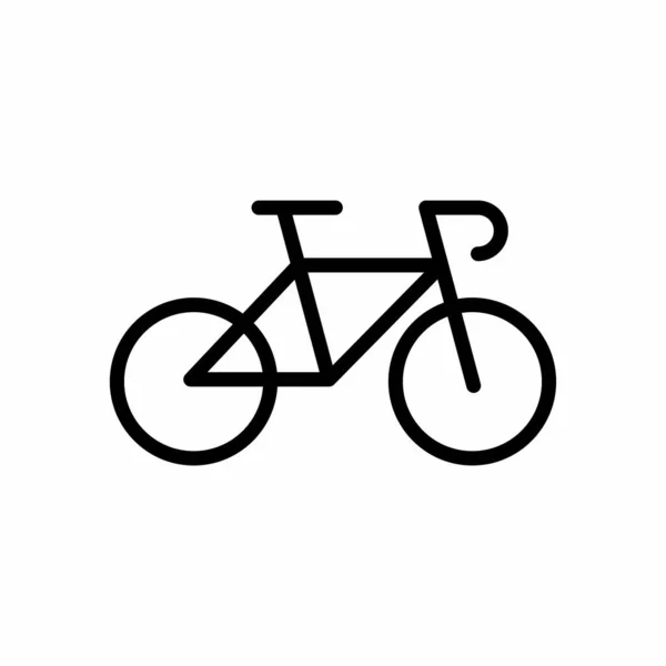 シンプルな自転車 自転車概要アイコンベクトルイラスト — ストックベクタ
