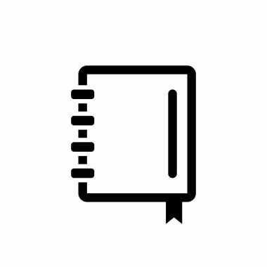 Basit ve Temiz Kitap Vektörü Simgesi İllüstrasyonu