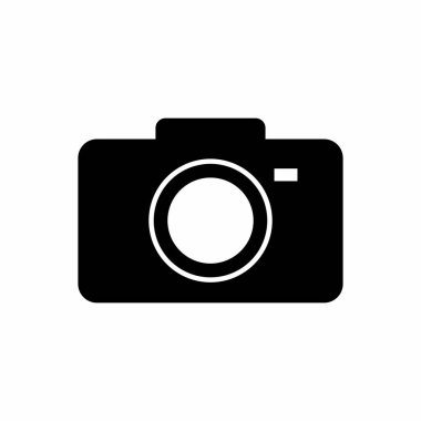 Basit ve Temiz Kamera Silüeti Simge Vektörü 