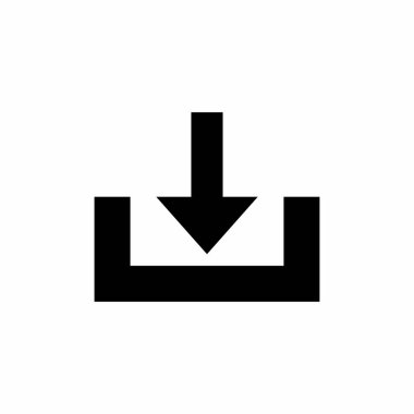 Basit ve Temiz İndirme Simgesi Vektör Simgesi Tasarımı