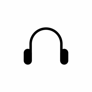 Basit ve Temiz Kulaklık Vektörü Simgesi