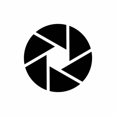 Basit ve Temiz Kamera Panjur Mercek Simge VektörüName 