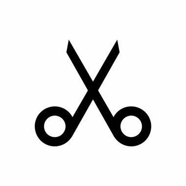 Basit ve Temiz Makas, Vektör Simgesi Tasarımı