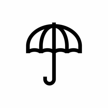 Basit ve Temiz Şemsiye Taslak Simge Vektörü 