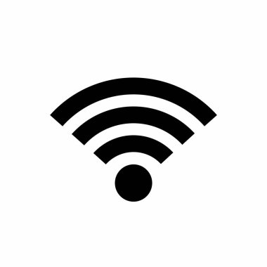 Basit ve Temiz Wifi Vektör Simgesi İllüstrasyonu