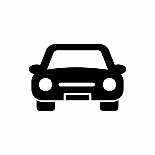 Simple Clean Car Icon Silhouette Vector Illustration — Stock Vector