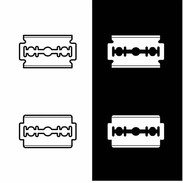 Jednoduchá Čistá Břitva Vektorová Ikona Obrys Bílý Design — Stockový vektor