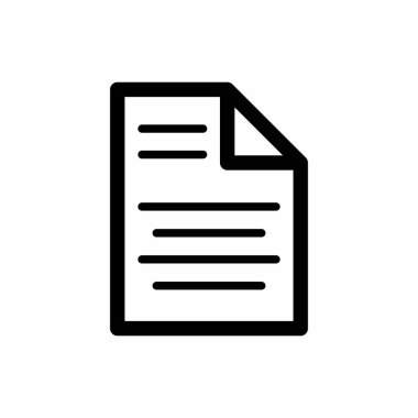 Basit ve Temiz Belge Taslak Vektör Simgesi