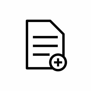 Yeni Dosya Vektörü Simgesi İllüstrasyonu Ekle