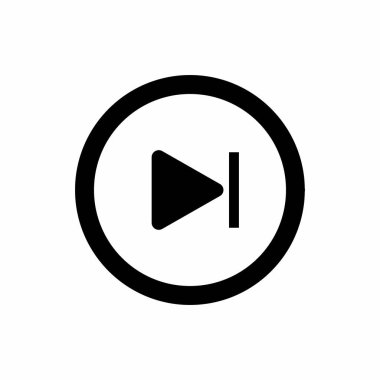 Sonraki Müzik Düğmesi Vektör Simgesi İllüstrasyonu