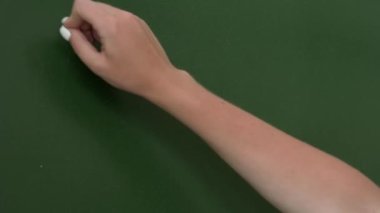 Kadın öğretmenler el yazısı sermayesi Kabil Okulu kara tahta tebeşiri