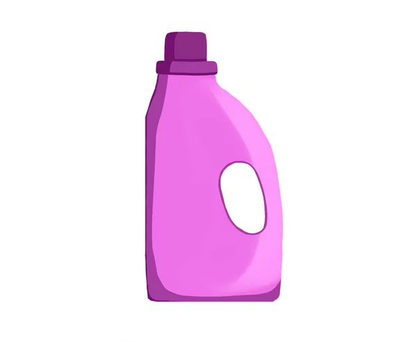 Set Detergenti Illustrazione Bottiglie Uso Domestico Prodotti Chimici Sanitari Detergenti — Foto Stock