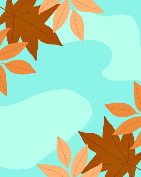 Hallo herfst, herfst bladeren plat, gekleurde bladeren geïsoleerde set herfst elementen herfstvakantie gele bladeren — Stockfoto