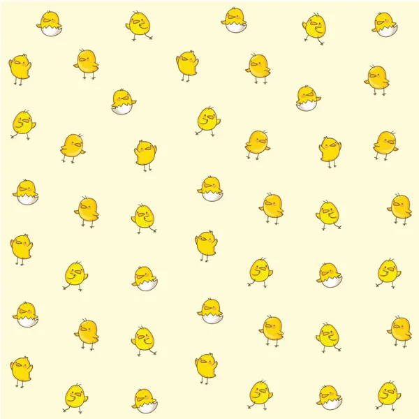 Seamless Pattern Chicks Vector Illustration — Stock Vector