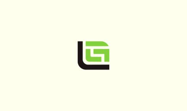 İlk tabanlı modern ve minimal logo. LG or GL harfi moda monogram simgesi. Evrensel profesyonel lüks alfabe vektör tasarımı
