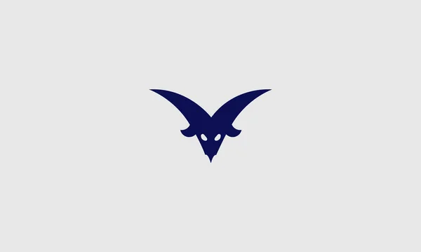 Logo Cabra Icono Diseño Vector Con Línea Art — Vector de stock