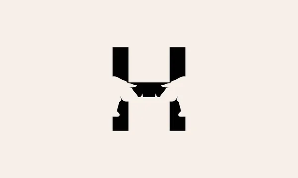 Γράμμα Συνδυασμό Λογότυπο Του Hippo — Διανυσματικό Αρχείο