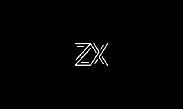 现代创意Z标志设计和模板 用矢量表示的基于X Zx图标首字母和字母组合 — 图库矢量图片