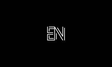 Soyut harfler en logo tasarımı. Yaratıcı, minimal amblem tasarım şablonu. Şirket için Grafik Alfabe Sembolü. İş Kimliği. İlk EN vektör ögesi