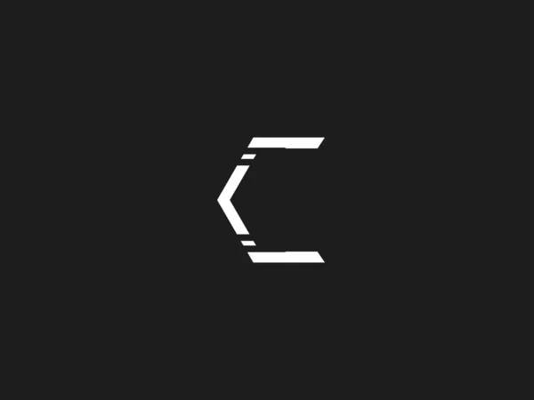 Letter Logo Design Mit Negativer Space Effekt — Stockvektor