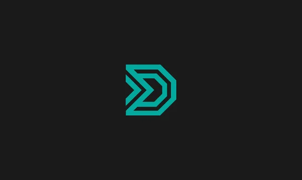 Letter Logo Design Com Efeito Espaço Negativo Para Utilização Ilustração — Vetor de Stock