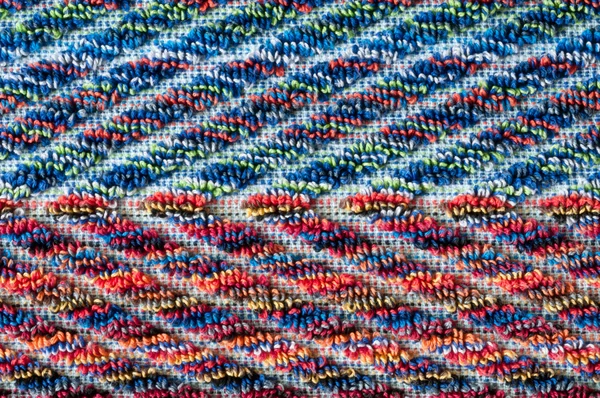 Kolorowe tkaniny frotte z wzór tkaniny — Zdjęcie stockowe