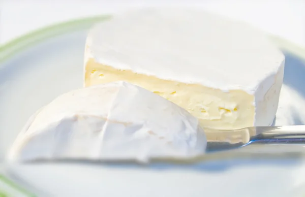 Camembert auf Teller — Stockfoto