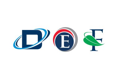 Mektup simgesini tasarımlar D E F