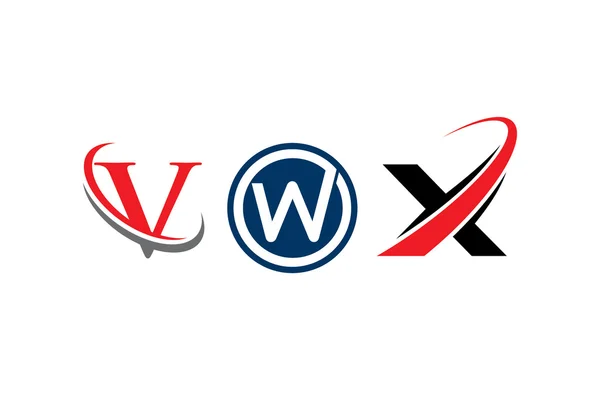 Desenhos de ícones de letras Y Z V W X — Vetor de Stock
