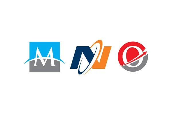 Levél ikon minták M N O — Stock Vector