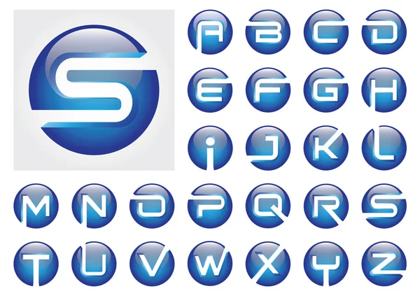 Teknoloji simgesi Logo şablonu A-Z — Stok Vektör