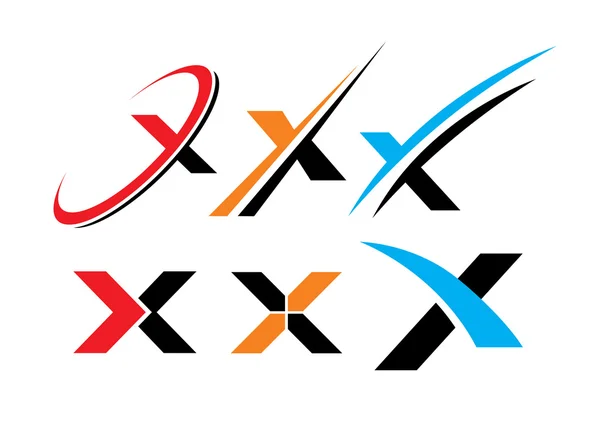 Wzory list Logo X — Wektor stockowy
