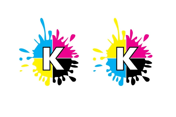 Mektup tasarımlar K — Stok Vektör