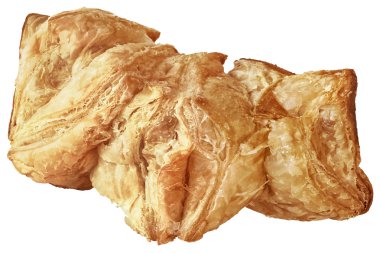 Zu Zu Meydanı susam kruvasan puf böreği beyaz arka plan üzerinde izole