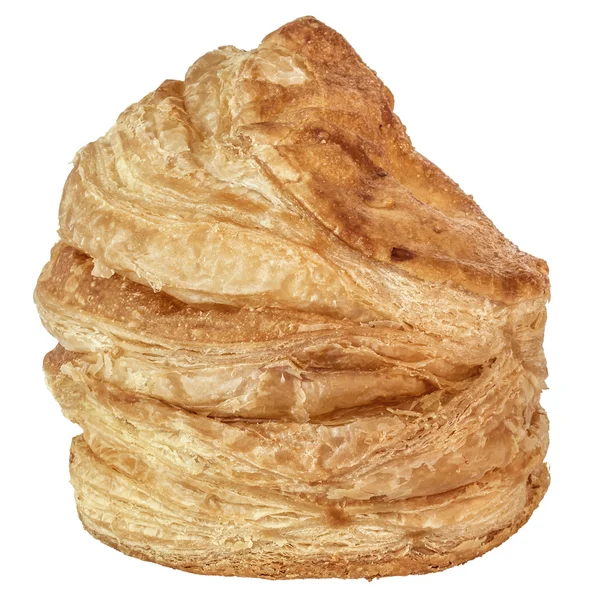 Käse-Croissant Blätterteig-Brötchen isoliert auf weißem Hintergrund — Stockfoto