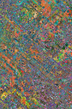 Mikro devre Anakart Ayrıntıları Çok Renkli Arkaplan