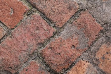 Eski ortaçağ kaldırım desen ayrıntı tuğla