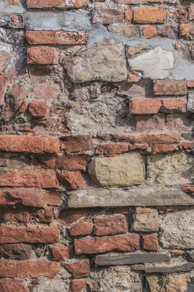 Medieval Fortress Antique Brick Rampart Detail — Stock Photo, Image
