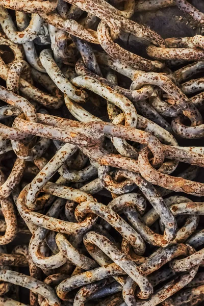 Heap Of Old Rusty Chain Links — Stock Photo, Image