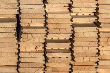 Beyaz çam kalas yığın yan görünüm zemin kaplaması